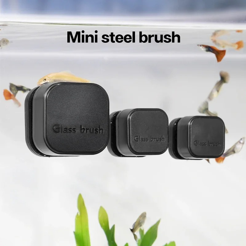 Cleaner Fish Aquarium - Мини-квадратная магнитная щетка, очиститель для аквариумного