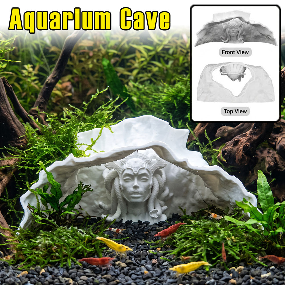 Aquarium Fish Hideout - Аквариумная пещера, 3D-печать из PLA, креативная