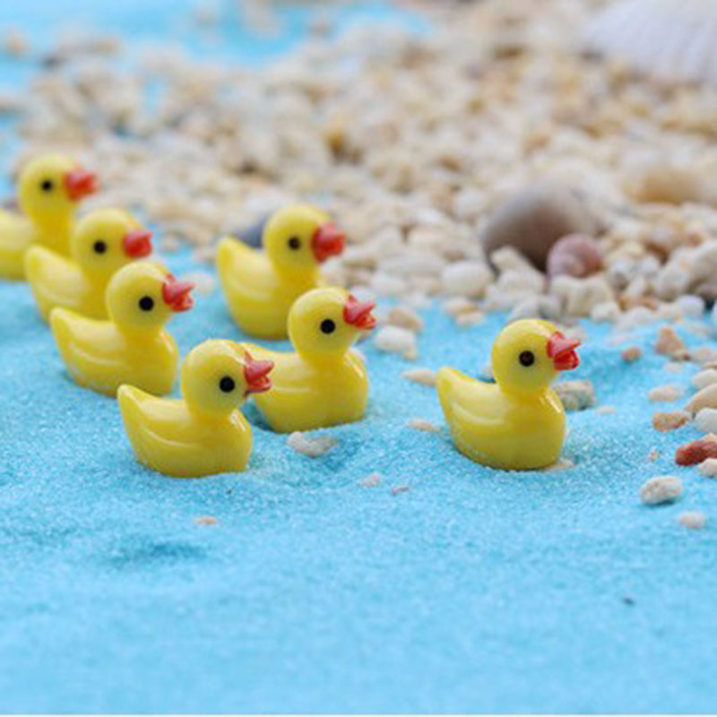 Aquarium Fish Yellow - Милая миниатюрная желтая уточка-фигурка для аквариума,