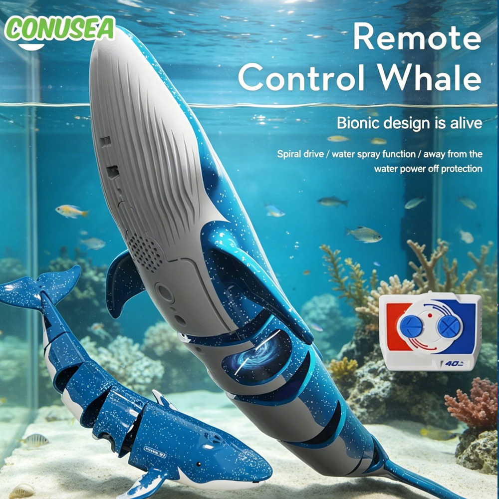 Aquarium Fish Shark - Радиоуправляемая подводная лодка-кит, электрическая лодка-акула на