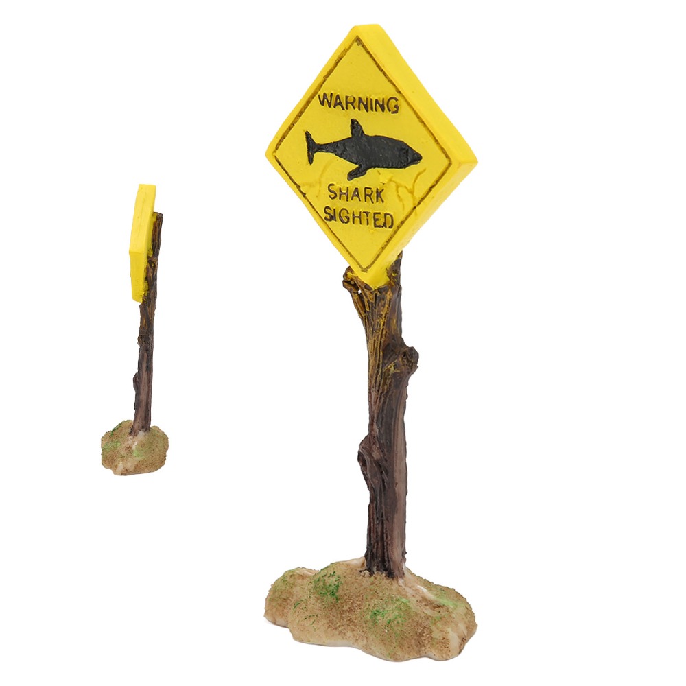 Aquarium Fish Yellow - Смола Акула Предупреждающая Доска Орнамент Желтое