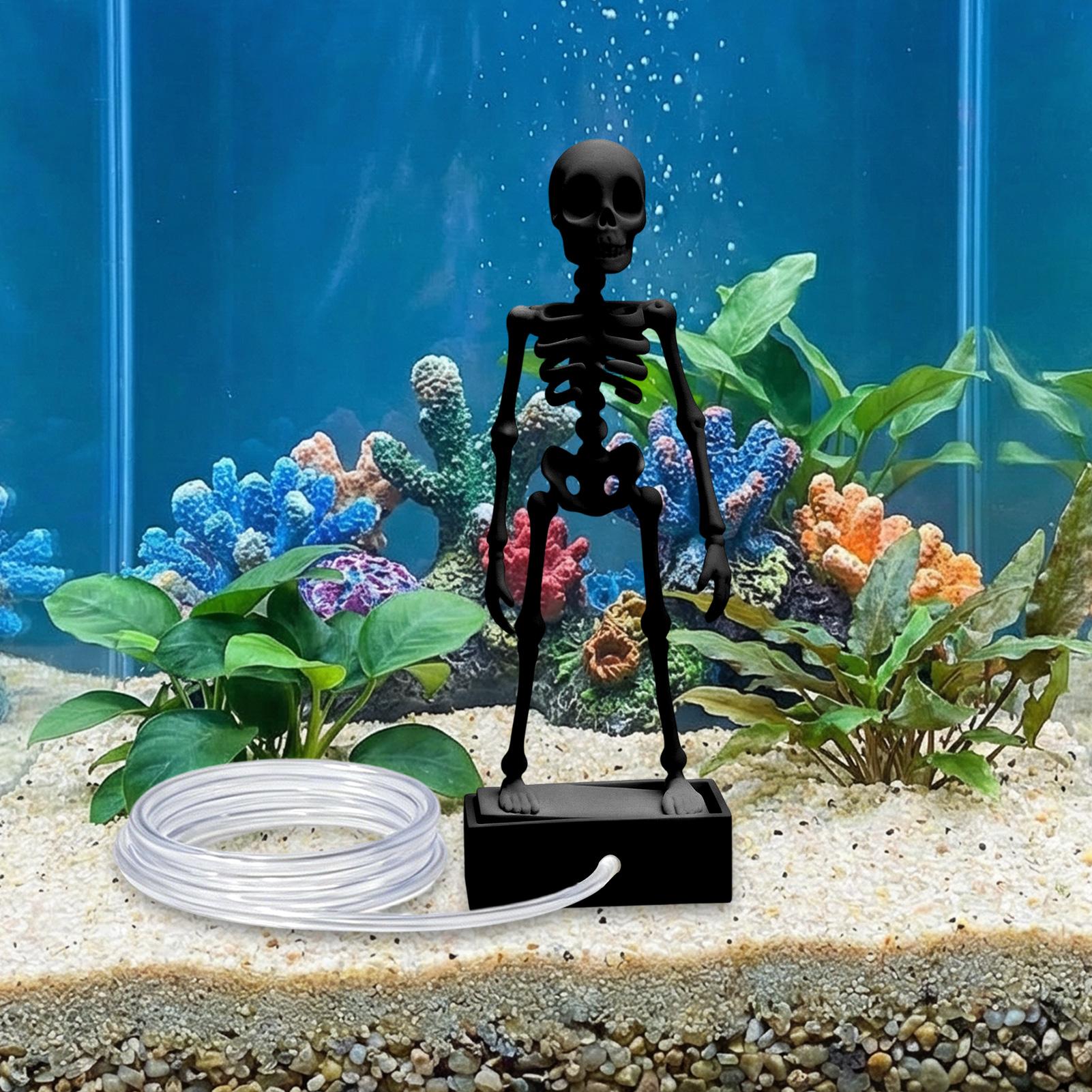 Aquarium Fish Diseases - Декоративный интерактивный танцующий скелет-аэратор для аквариума
