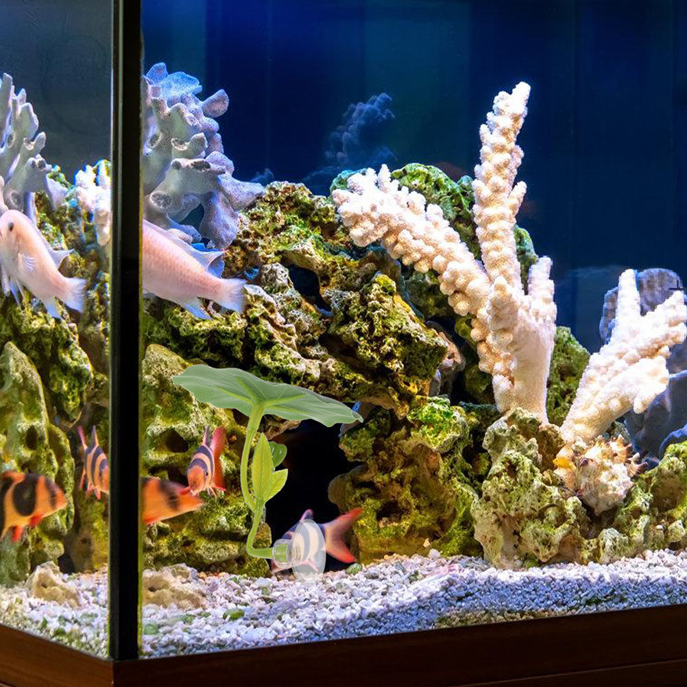 2 шт. искусственных листьев ло – обзор и цена Aquarium Fish Hiding Spot