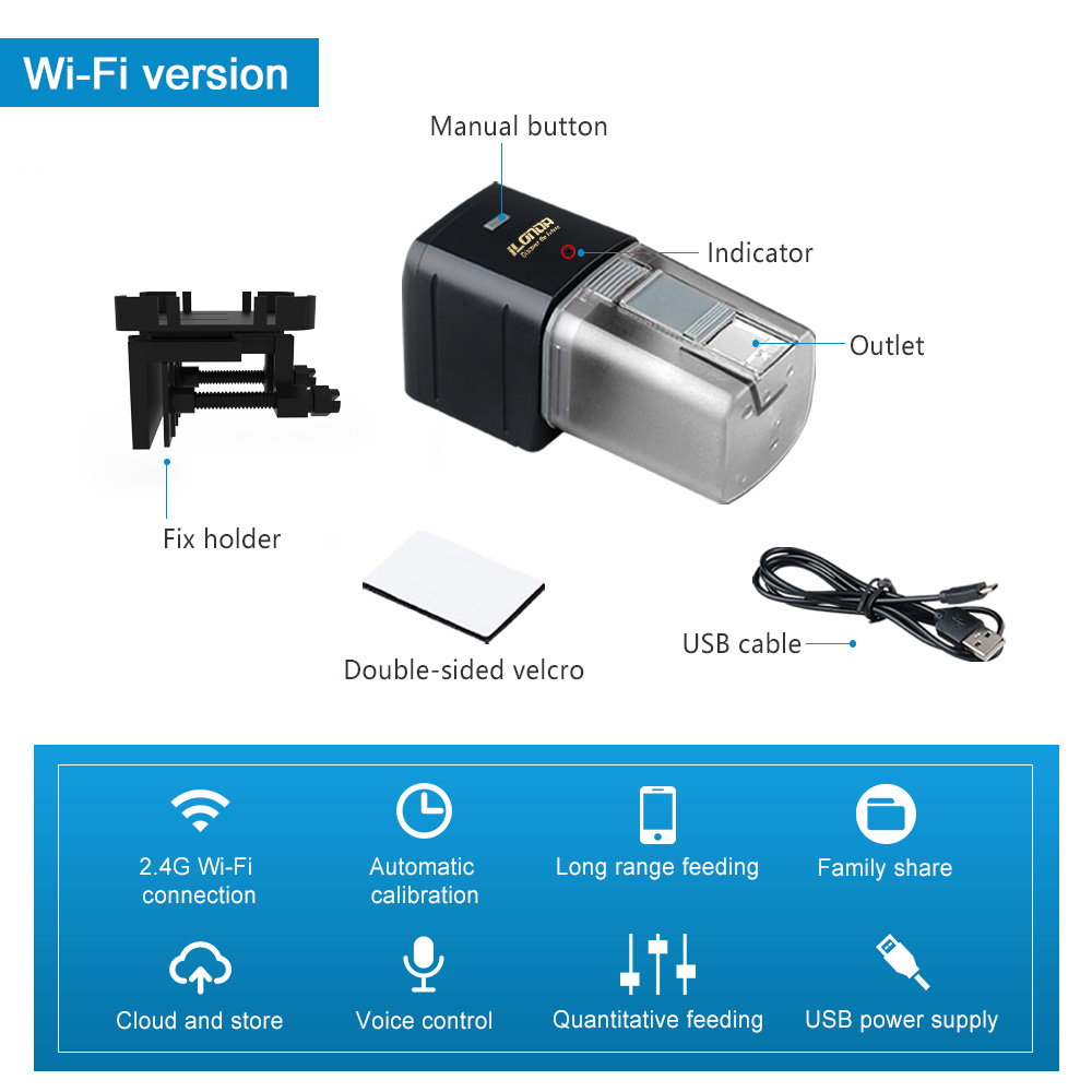 Кормушка для рыбы с Wi-Fi, авт – обзор и цена Aquarium Fish Auto Feeder