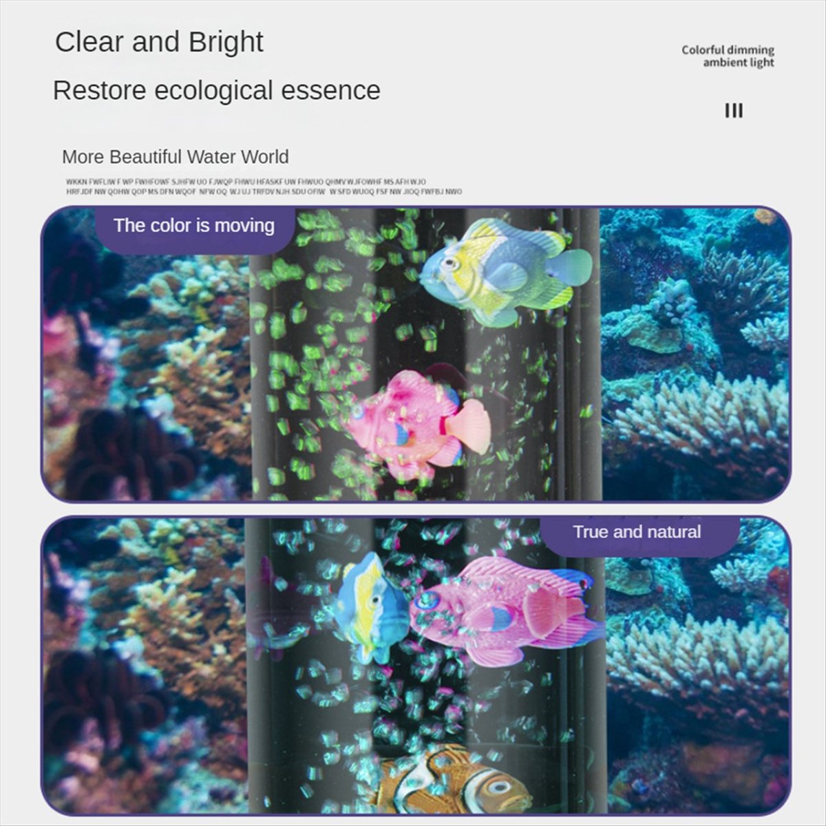 *A99Z Мини RGB пузырьковая лам – обзор и цена Aquarium Fish Colour
